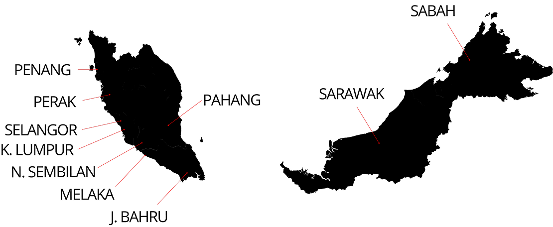 Our services area map